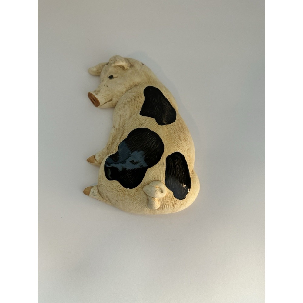 Vintage Ceramic Folk Art Hand Painted PIG Wall Hanging/Plaque